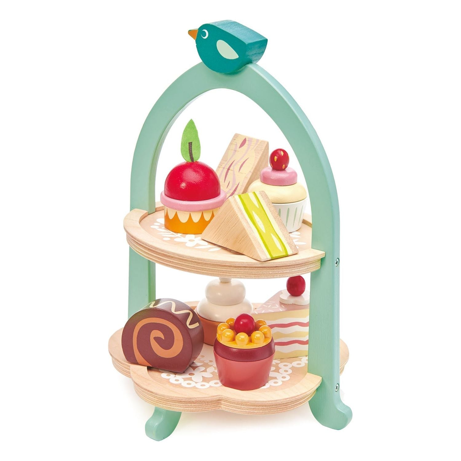 Birdie Afternoon Tea Stand - The Online Toy Shop - Wooden Play Food - 1