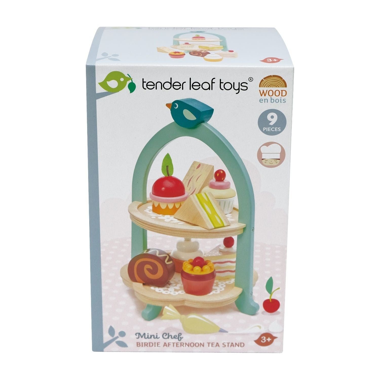 Birdie Afternoon Tea Stand - The Online Toy Shop - Wooden Play Food - 5