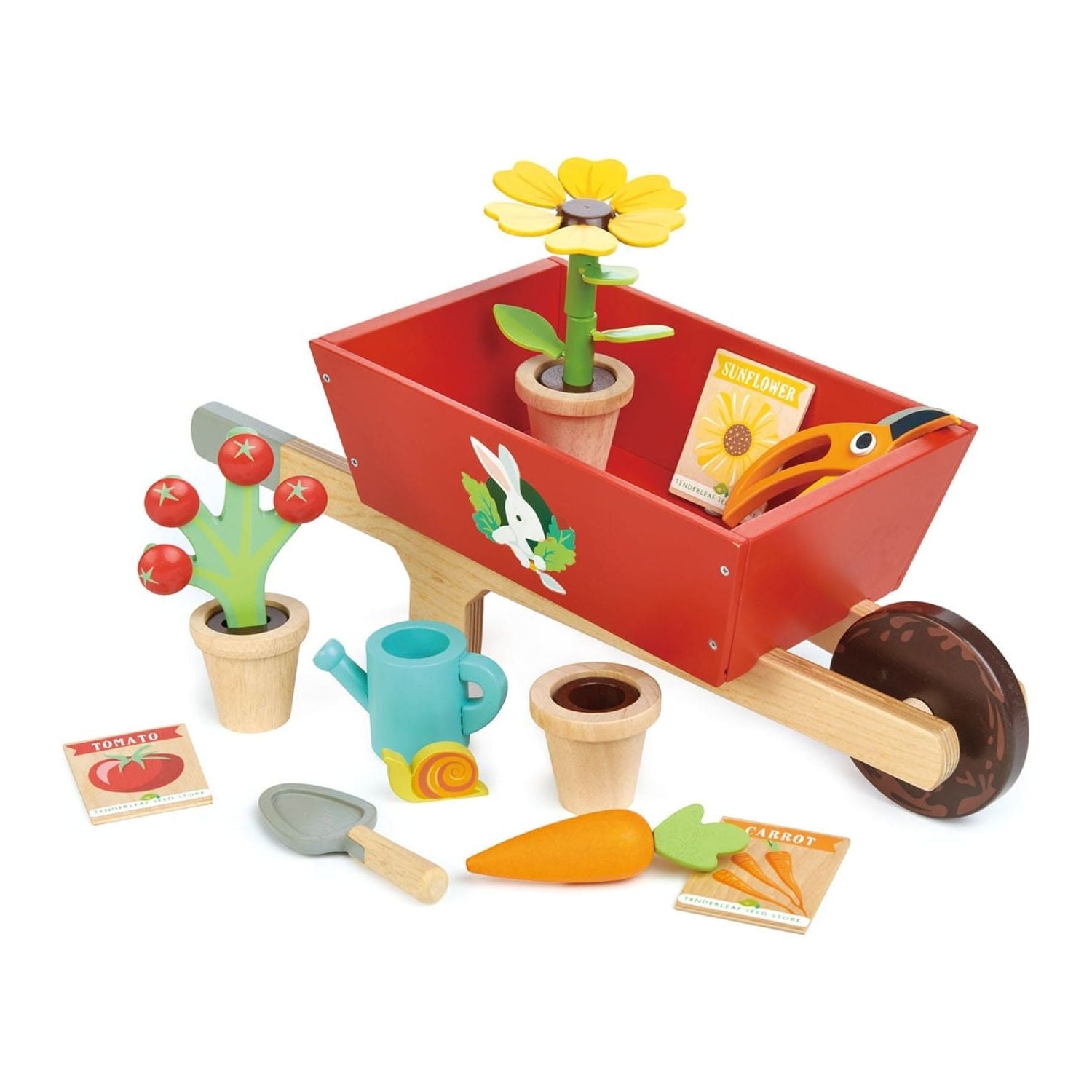 Garden Wheelbarrow Set - The Online Toy Shop - Wooden Toy - 3