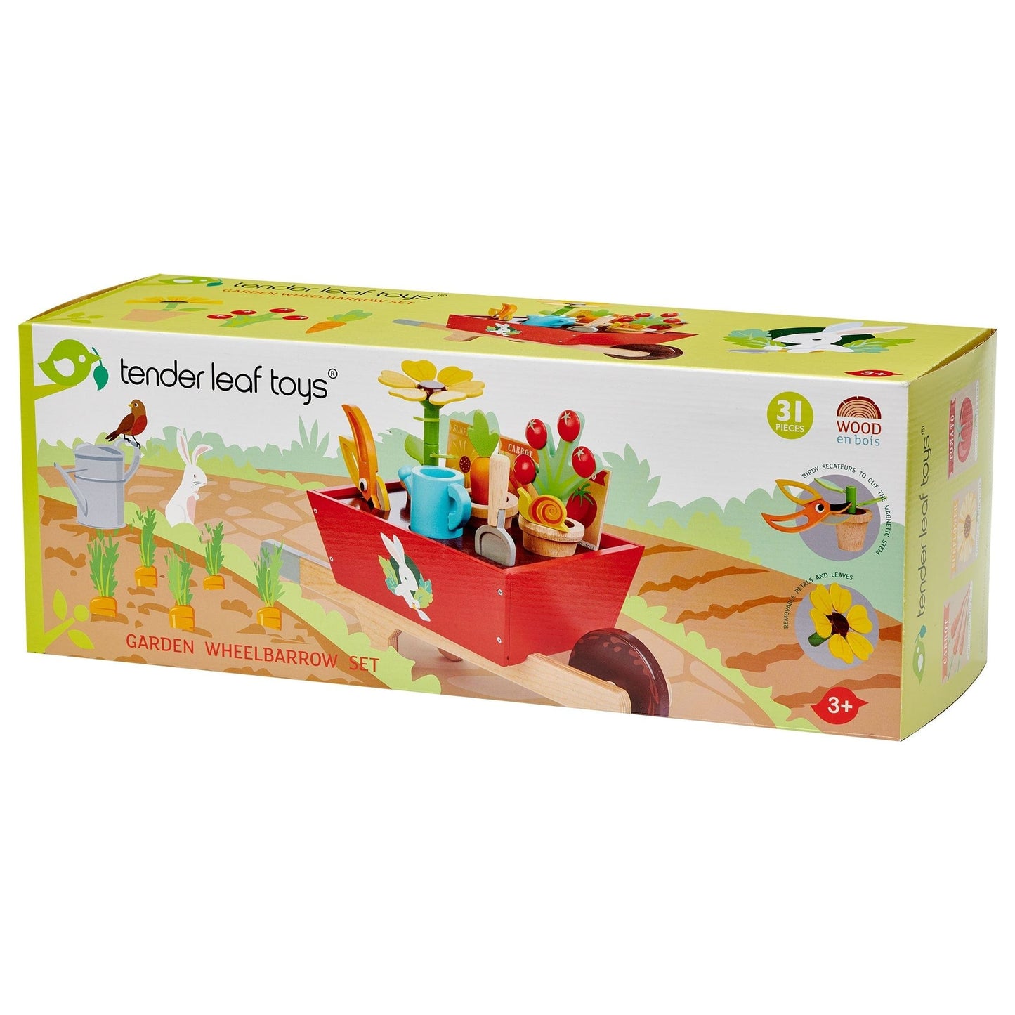 Garden Wheelbarrow Set - The Online Toy Shop - Wooden Toy - 5