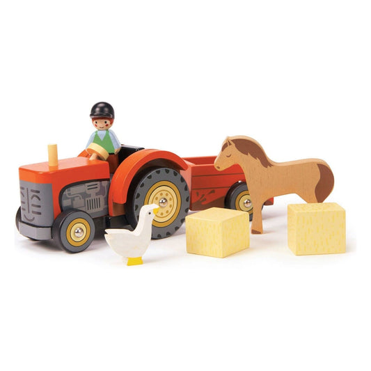 Farmyard Tractor - The Online Toy Shop - Wooden Toy Vehicles - 1