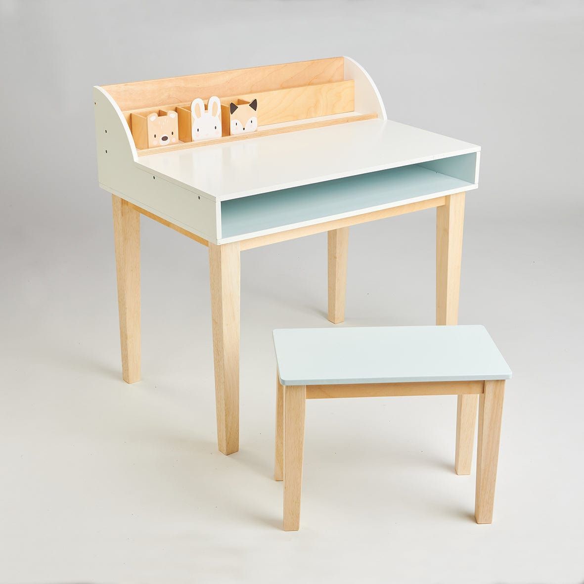 Tender Leaf Wooden Desk and Chair
