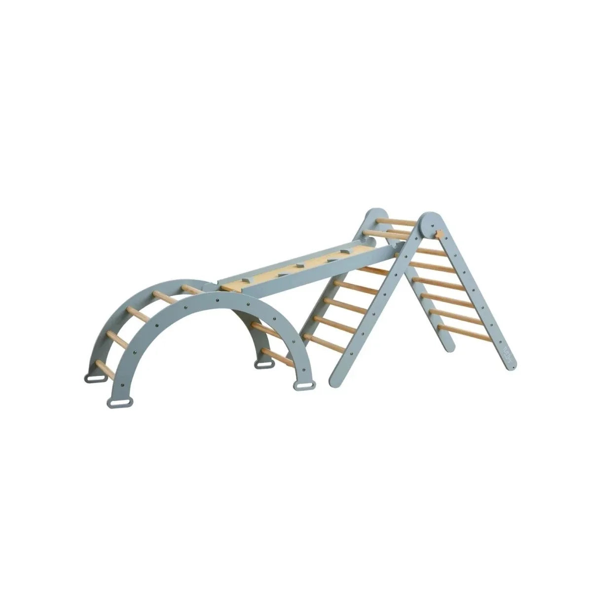 Tutti Bambini Scala Montessori 3-in-1 Pikler Climbing Frame with Climbing Wall - Ocean Stone