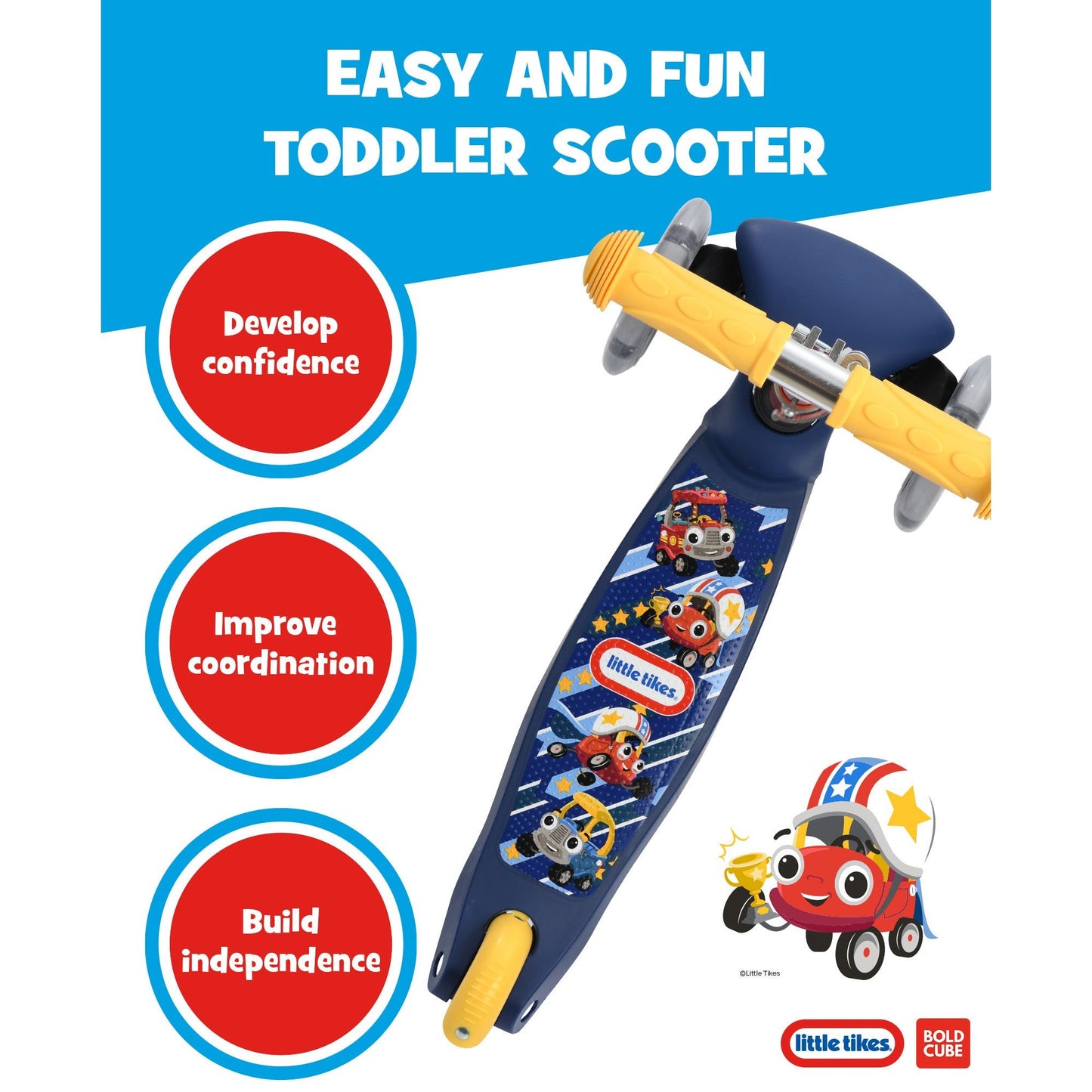 BOLDCUBE Little Tikes Kids 3 Wheel Scooter