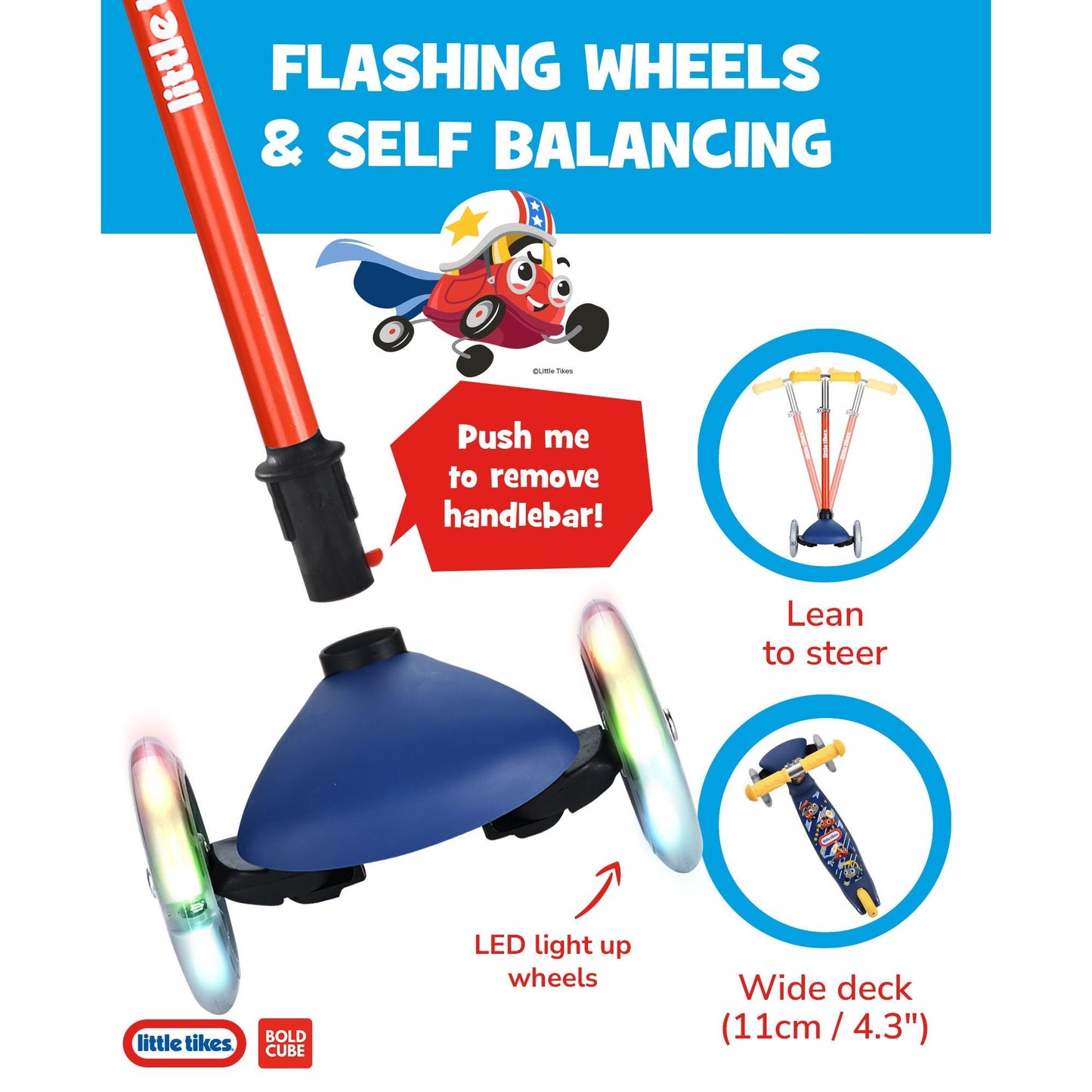 BOLDCUBE Little Tikes Kids 3 Wheel Scooter
