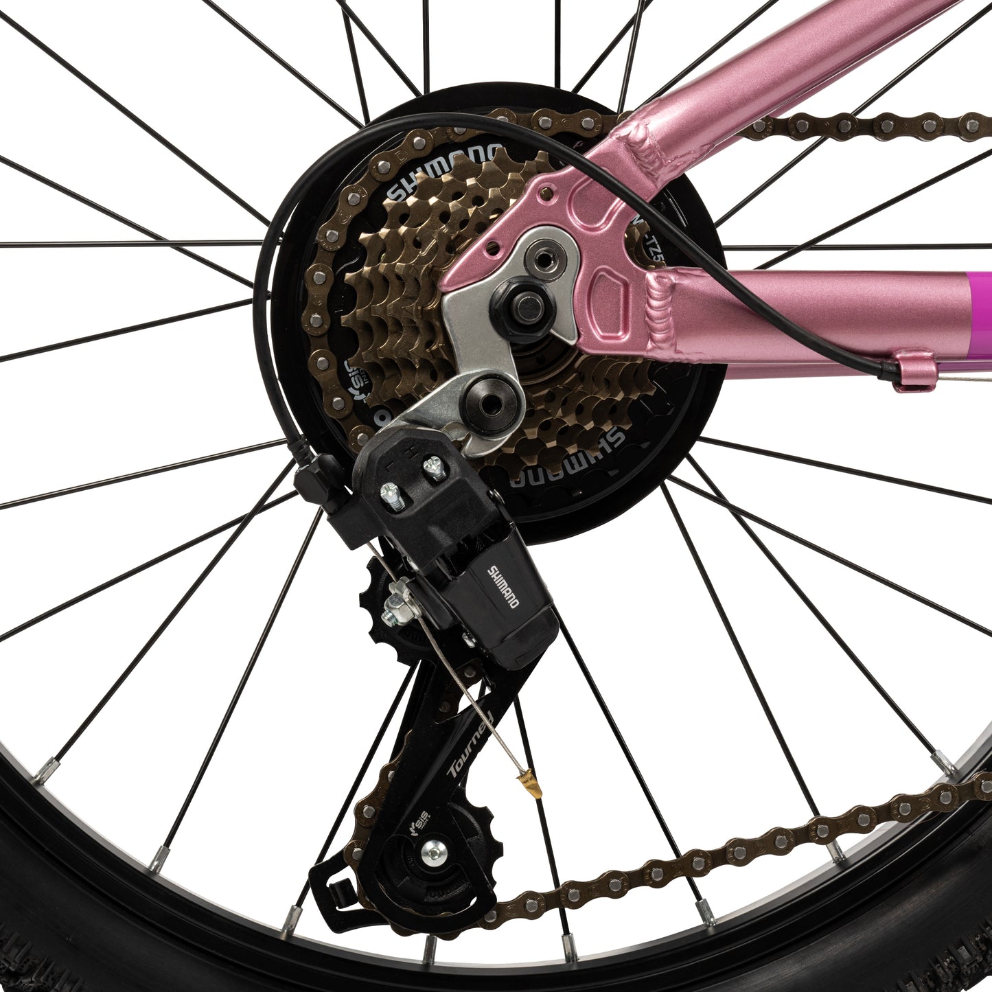 Huffy 20-inch Literide Junior Alloy 7-Speed Bike – Neon Nebula Pink and Grey