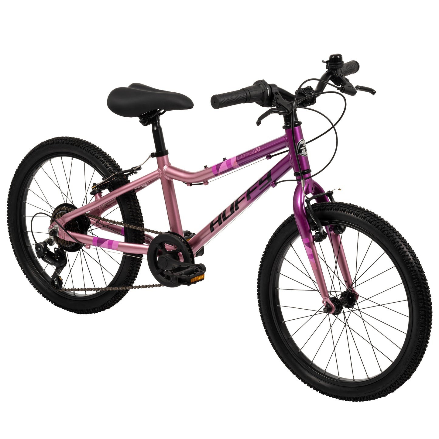 Huffy 20-inch Literide Junior Alloy 7-Speed Bike – Neon Nebula Pink and Grey
