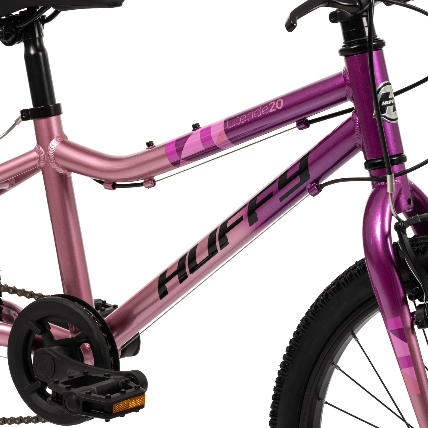 Huffy 20-inch Literide Junior Alloy 7-Speed Bike – Neon Nebula Pink and Grey