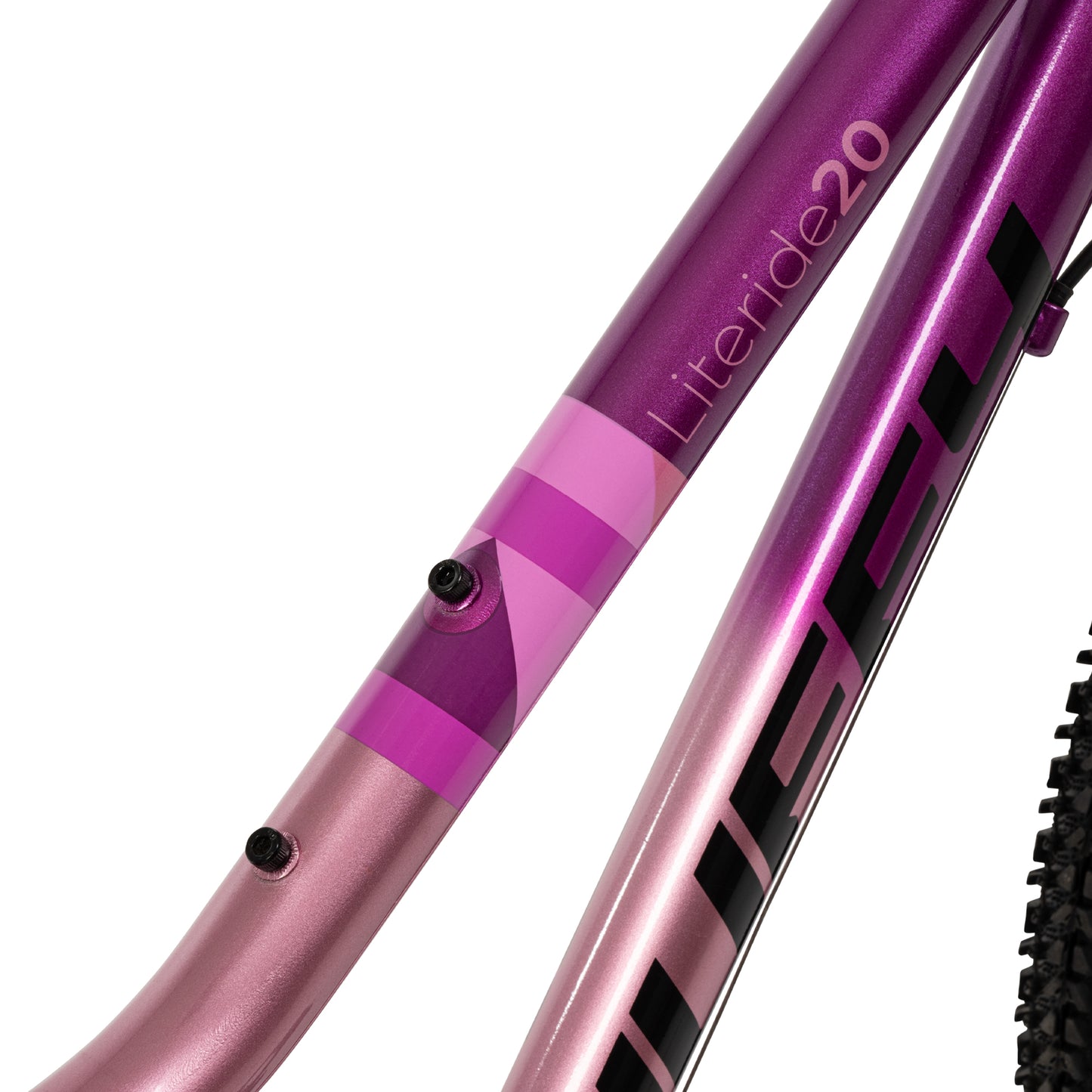 Huffy 20-inch Literide Junior Alloy 7-Speed Bike – Neon Nebula Pink and Grey