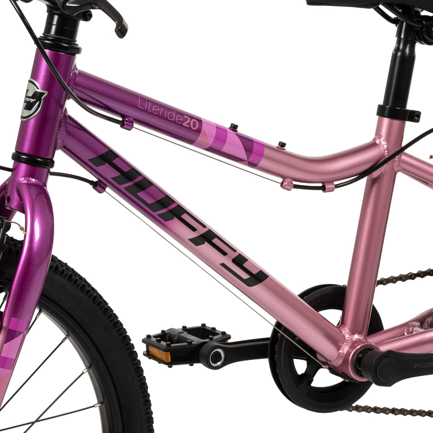 Huffy 20-inch Literide Junior Alloy 7-Speed Bike – Neon Nebula Pink and Grey