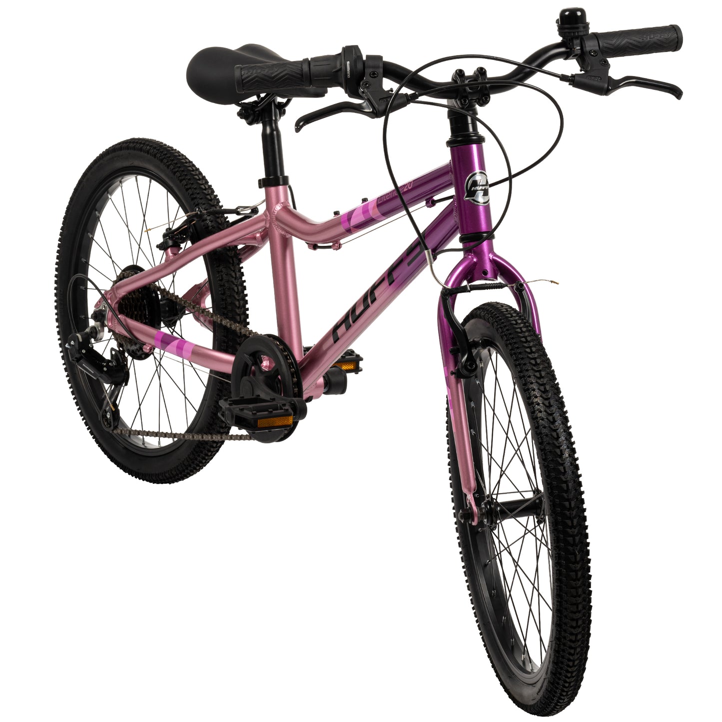 Huffy 20-inch Literide Junior Alloy 7-Speed Bike – Neon Nebula Pink and Grey