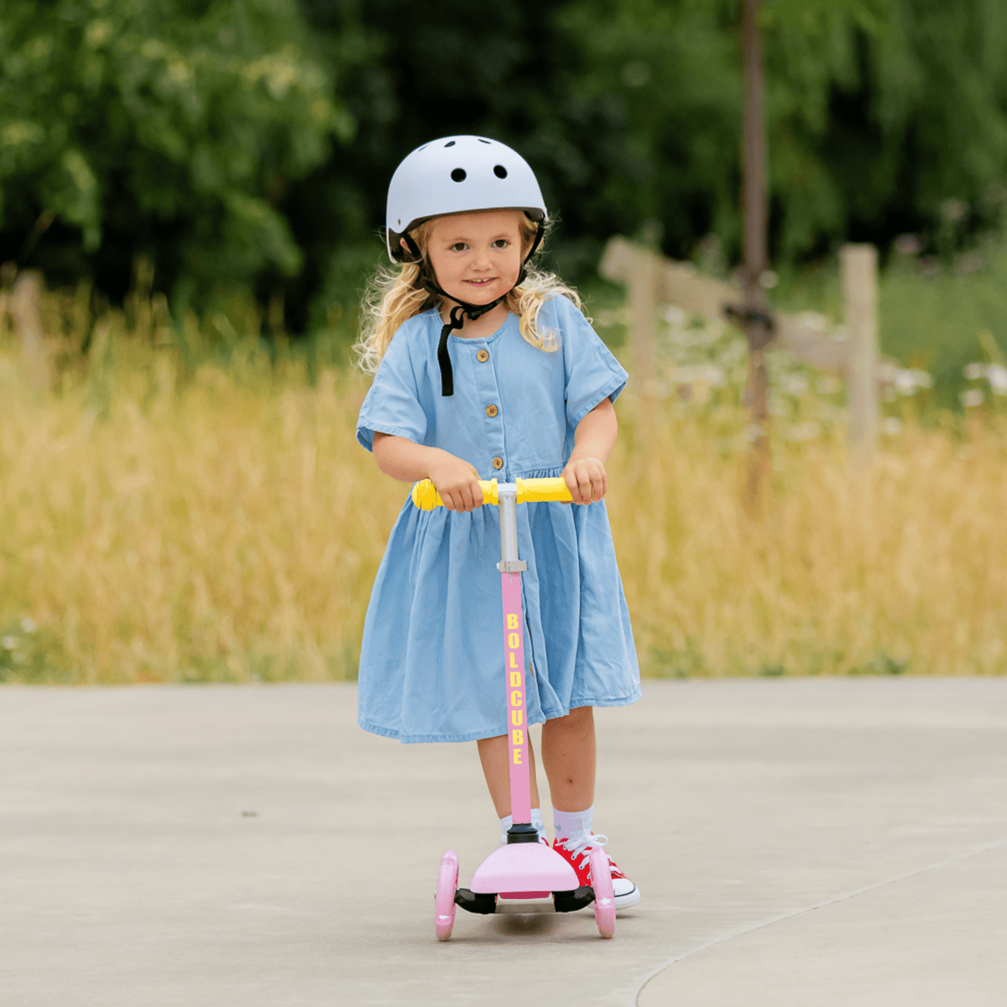 BOLDCUBE Pink & Yellow - Teeny 3 Wheel Scooter