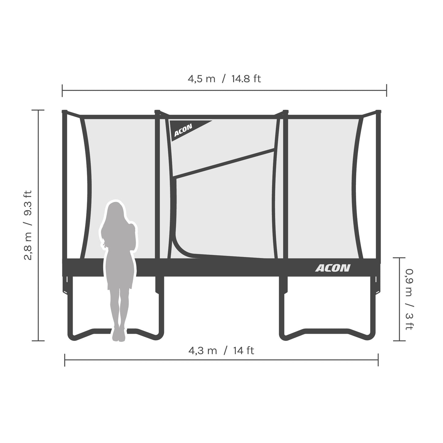 ACON Air 14ft Round Trampoline