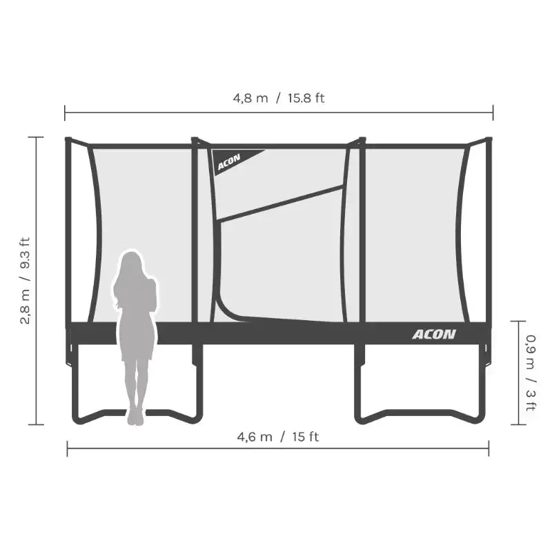 ACON Air 15ft Round Trampoline