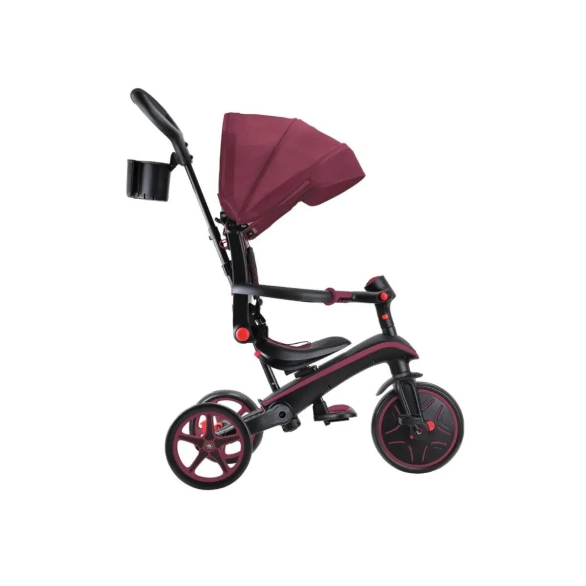 Globber 4-in-1 Explorer Trike Foldable - Burgundy