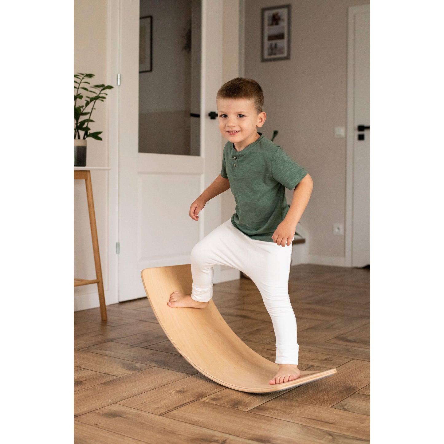 Meow Baby Wooden Balance Board with felt