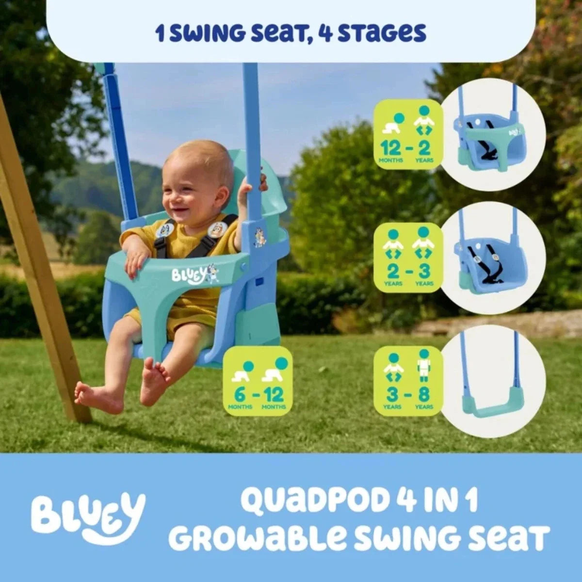 TP Forest Acorn Growable Swing Set with Bluey Quadpod