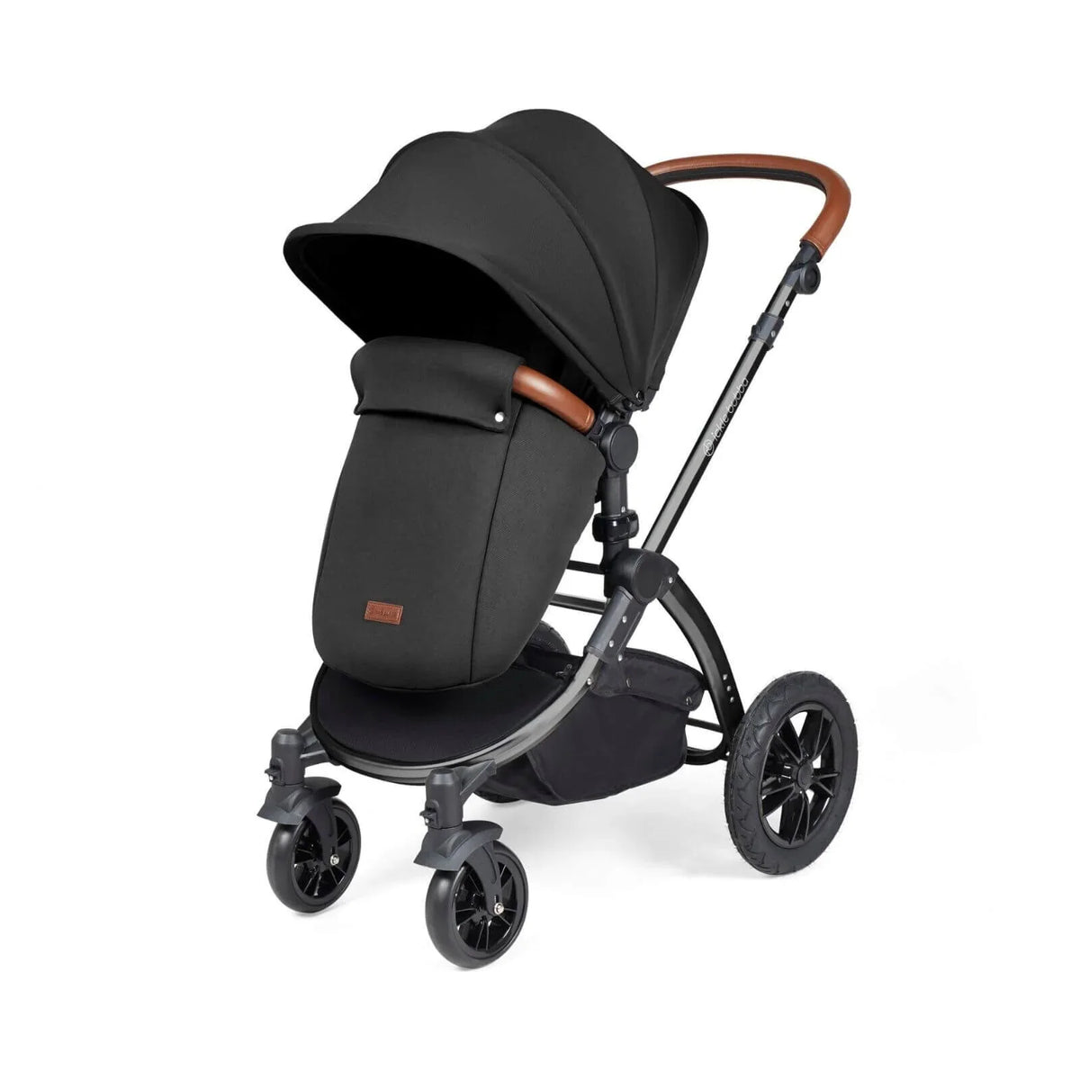 Ickle Bubba Stomp Luxe 2 in 1 Pushchair & Carrycot - Black/Midnight/Tan