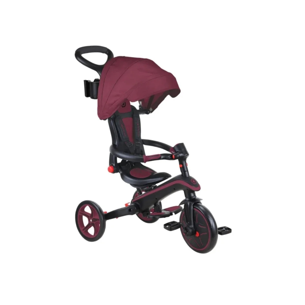 Globber 4-in-1 Explorer Trike Foldable - Burgundy