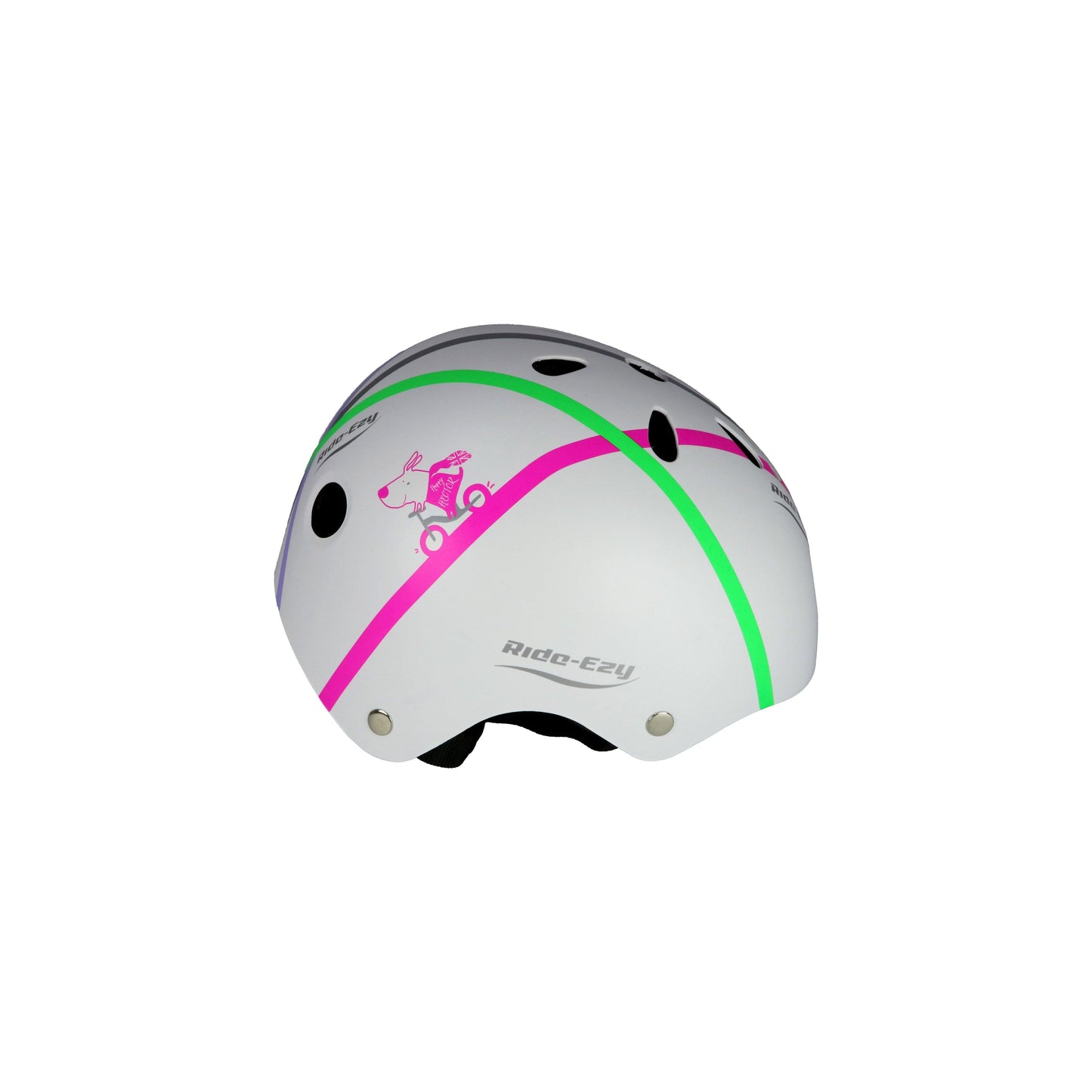 Ride-Ezy Hector 54-57cms Kids Helmet - White right side