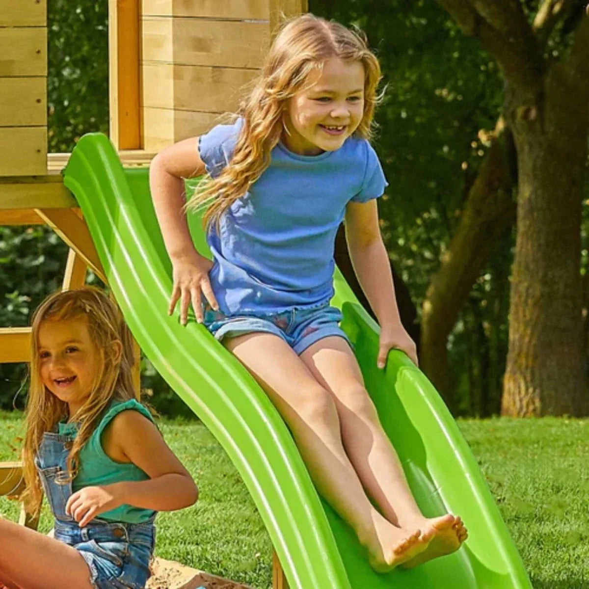 TP Treehouse Set with Slide & Bluey Quadpod Single Swing