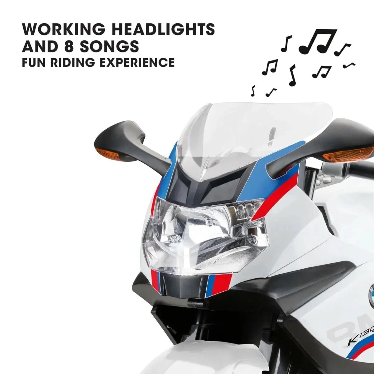 Xootz BMW 12.8V Electric Motorbike Ride On with Lithium Battery - White