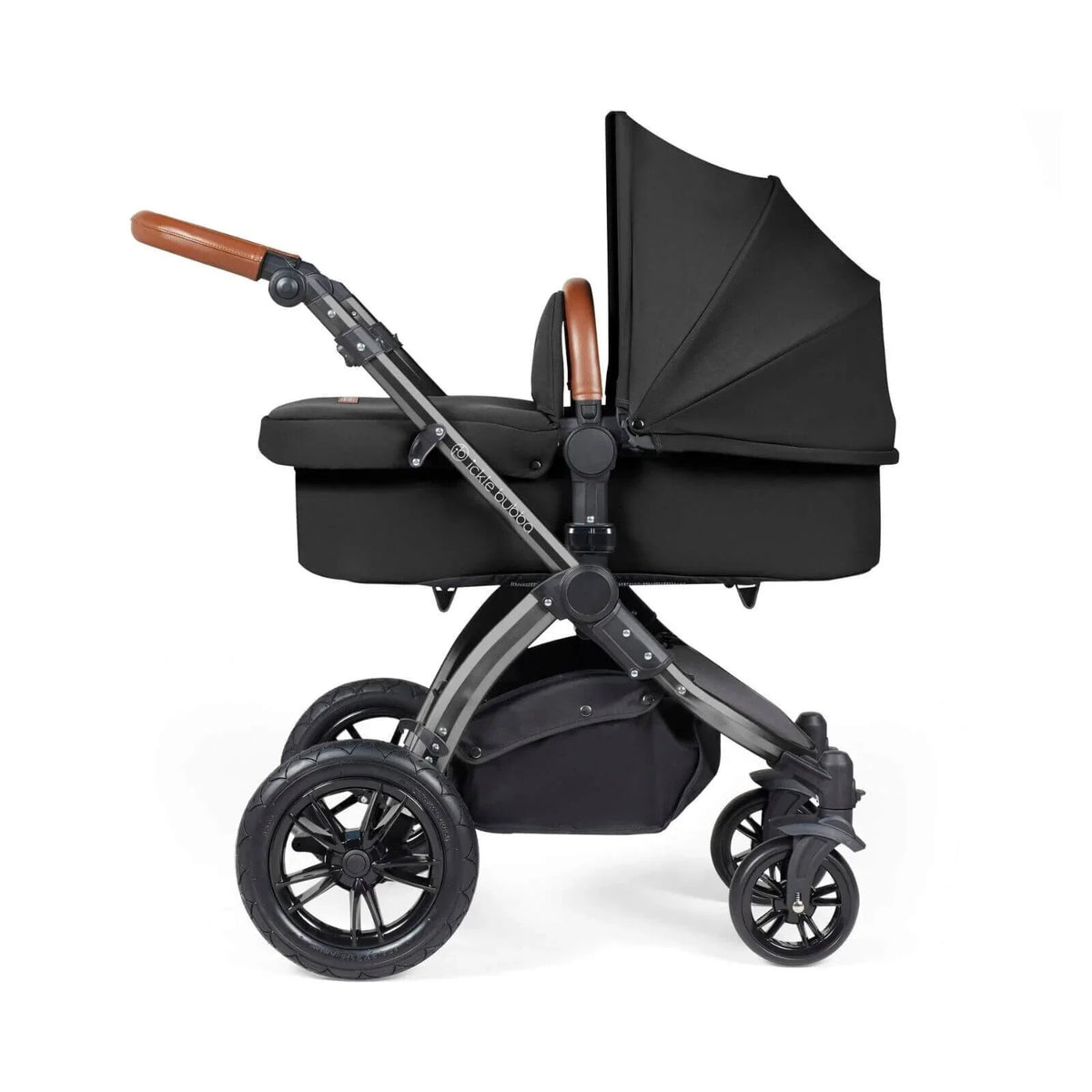 Ickle Bubba Stomp Luxe 2 in 1 Pushchair & Carrycot - Black/Midnight/Tan