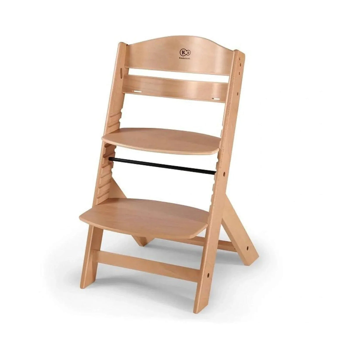 Kinderkraft Enock Wooden Highchair - Wooden Natural