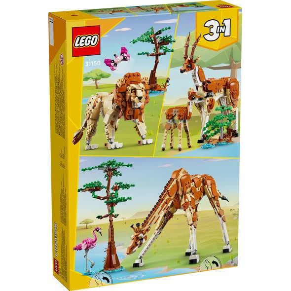 Lego Creator 3 in 1 31150 Wild Safari Animals Playset for Ages 9 & Up
