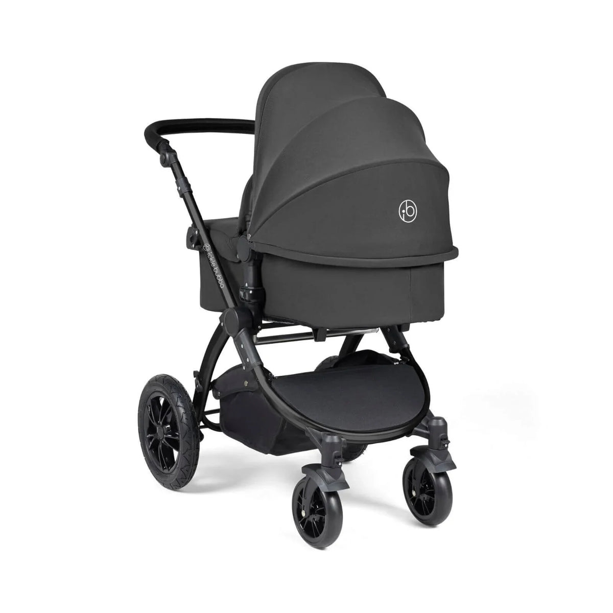 Ickle Bubba Stomp Luxe 2 in 1 Pushchair & Carrycot - Black/Charcoal Grey/Black