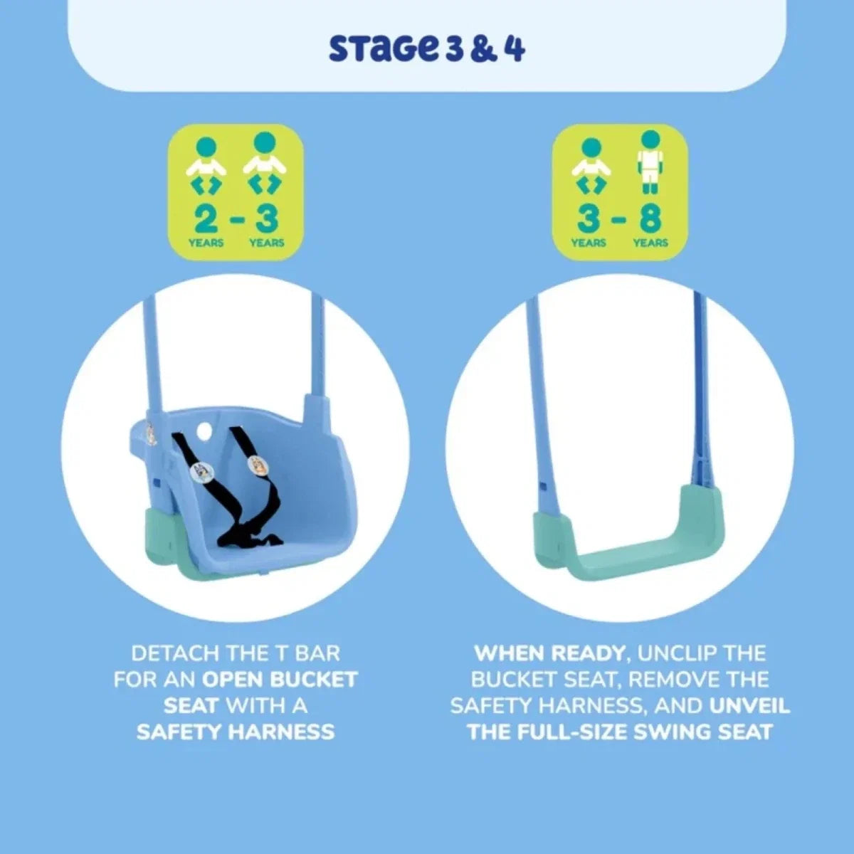 TP Treehouse Set with Slide & Bluey Quadpod Single Swing