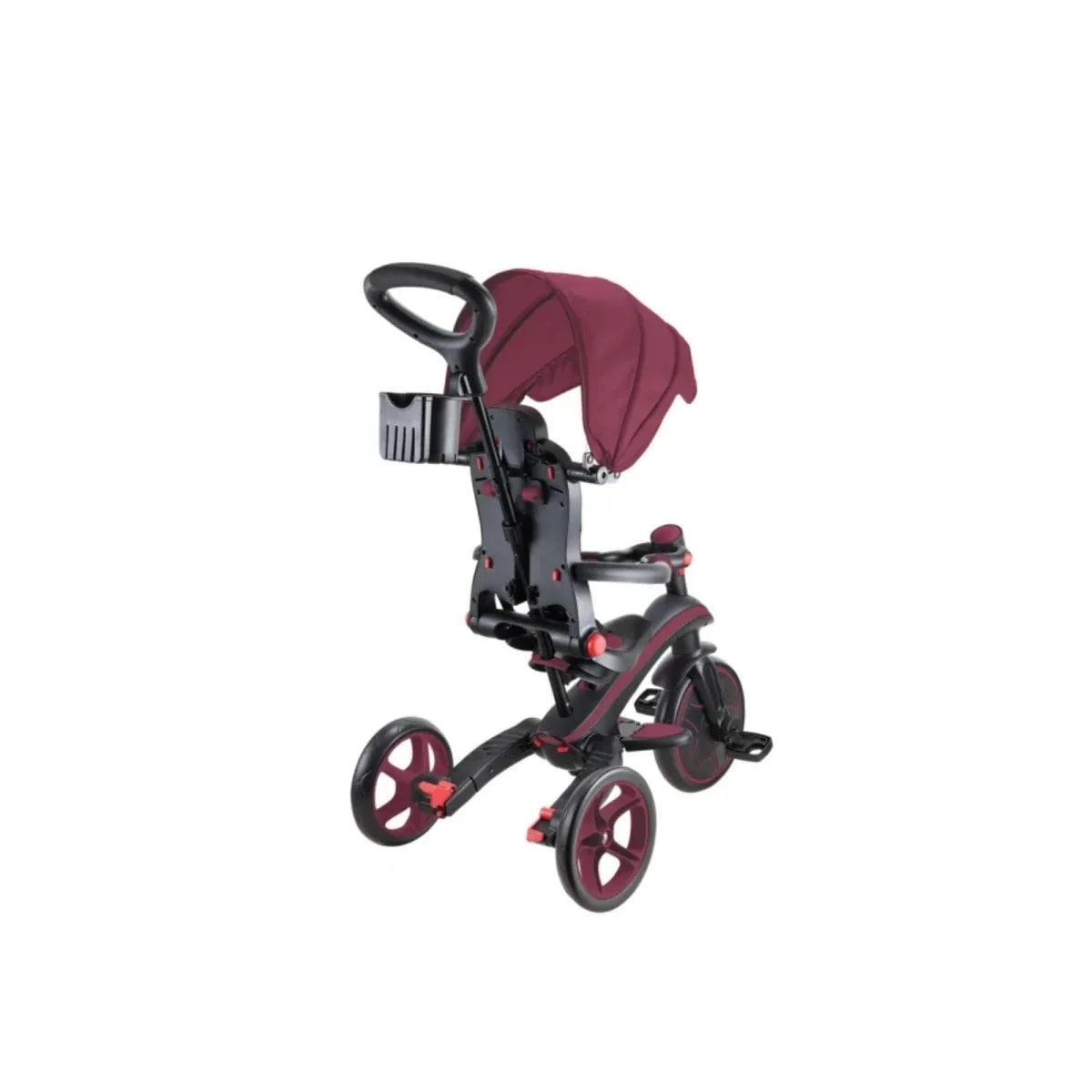 Globber 4-in-1 Explorer Trike Foldable - Burgundy