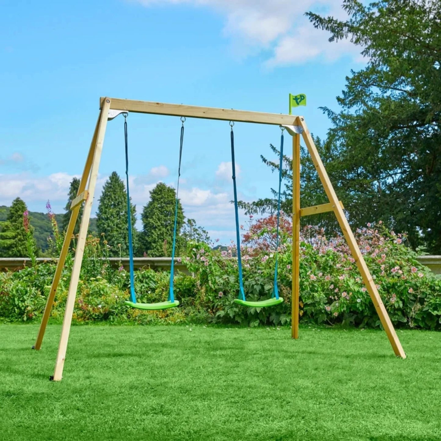 TP Forest Wooden Double Swing Set