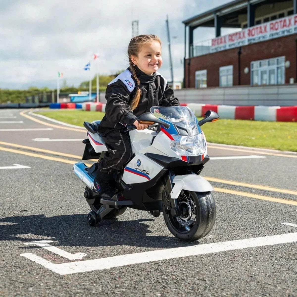 Xootz BMW 12.8V Electric Motorbike Ride On with Lithium Battery - White