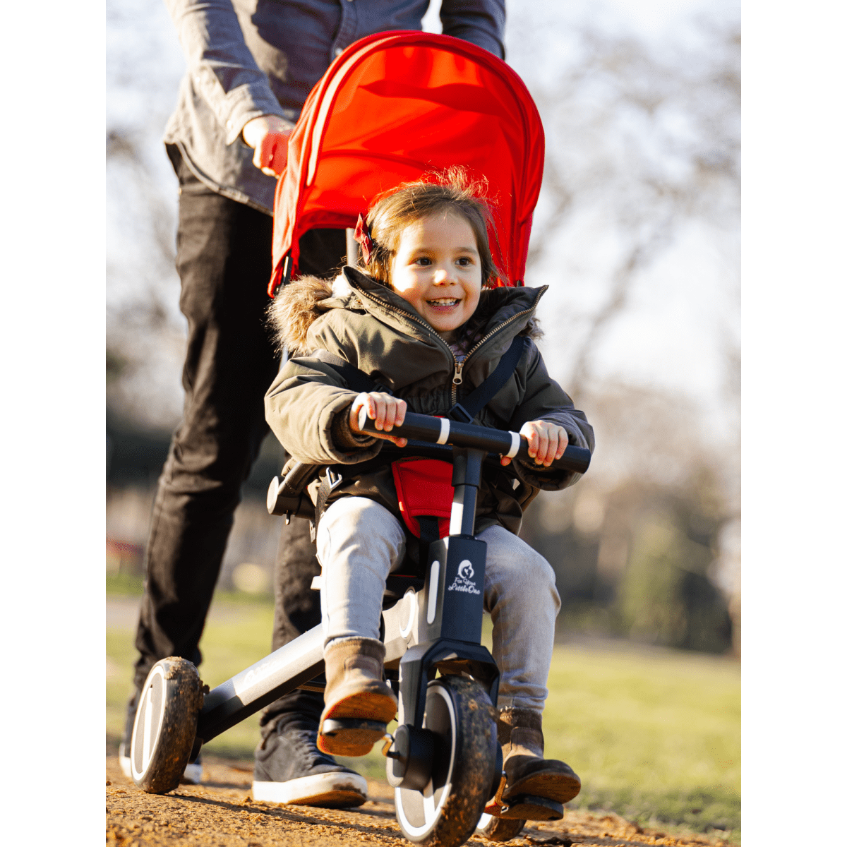 Foryourlittleone Xplor 6 in 1 Foldable Trike - Pastel Pink (10m-4y)