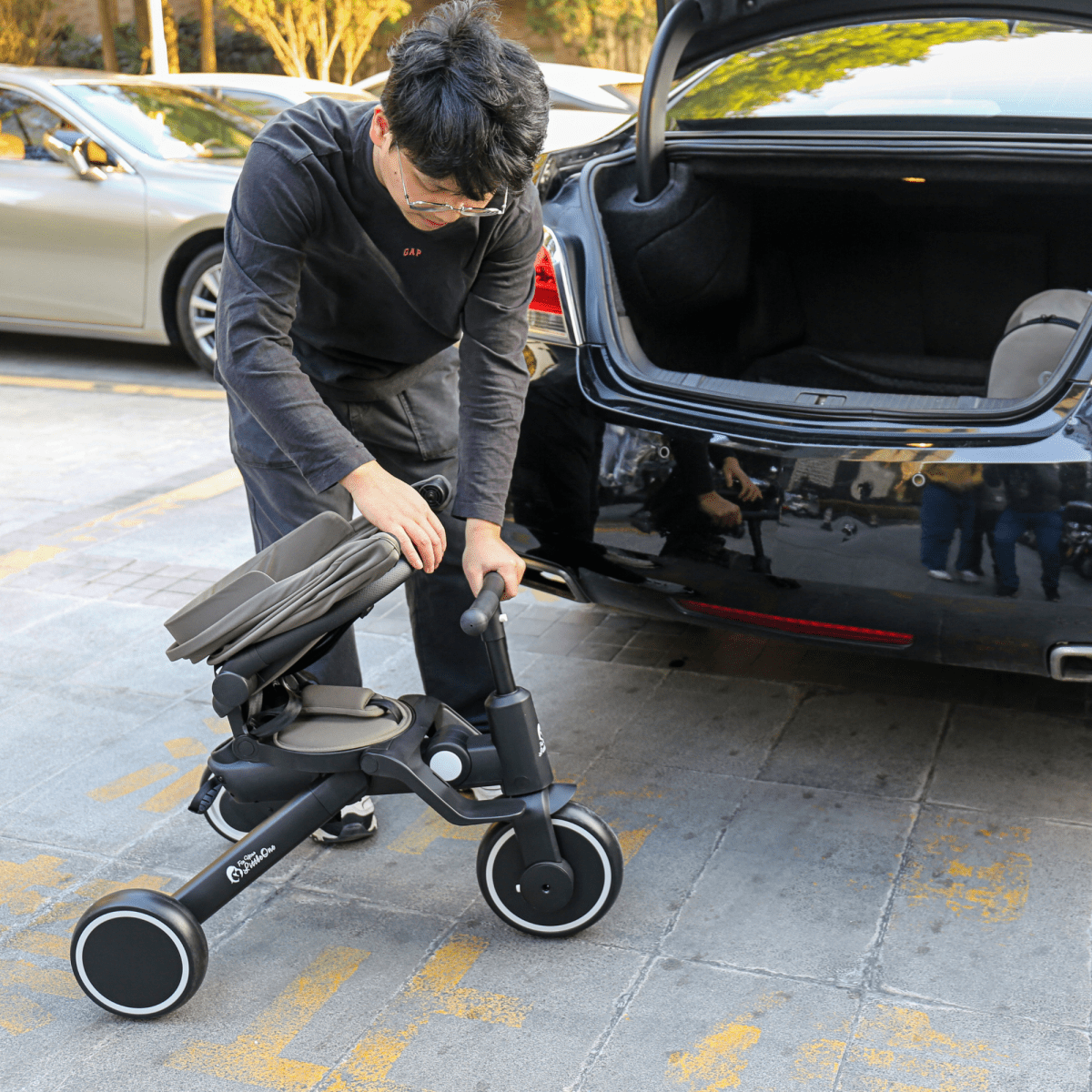 Foryourlittleone Xplor Ultimate 6 in 1 Foldable Trike - Grey Olive (10m-4y)