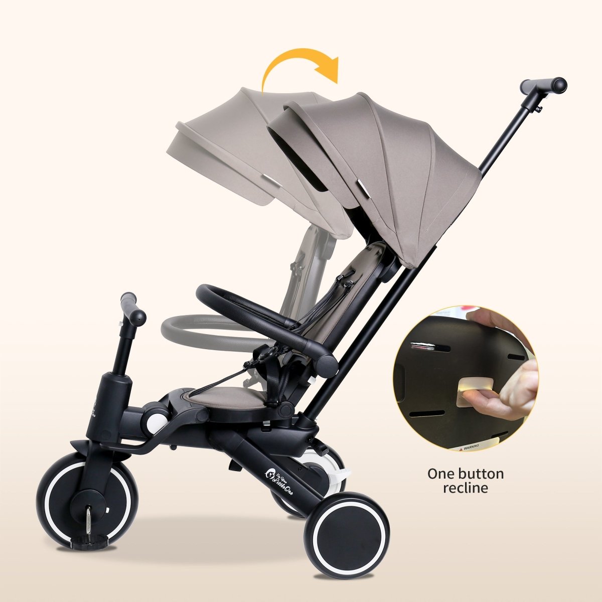 Foryourlittleone Xplor Ultimate 6 in 1 Foldable Trike - Pastel Pink (10m-4y)