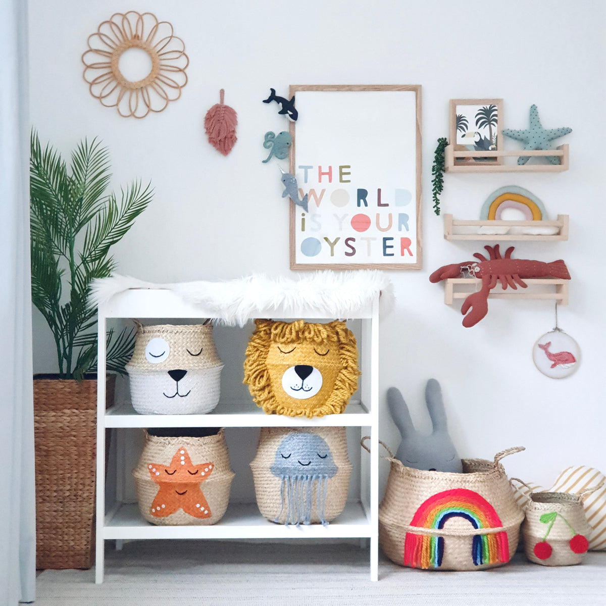 Yellow Lion Basket - Large