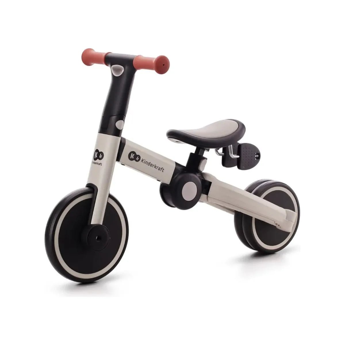 Kinderkraft 4Trike Tricycle - Silver Grey in balance bike form 