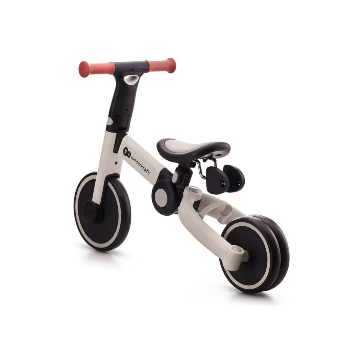 Kinderkraft 4Trike Tricycle - Silver Grey in balance bike rear left side