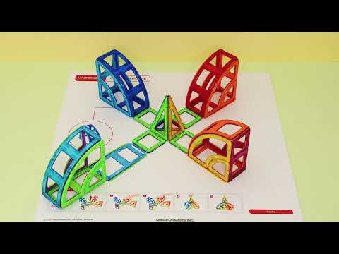 video of shapes made using Magformers Construction Toy 90 Piece Set + Storage Box