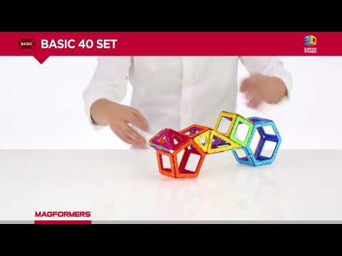 video of Magformers Construction Toys Basic 42 Piece Set + Storage Box