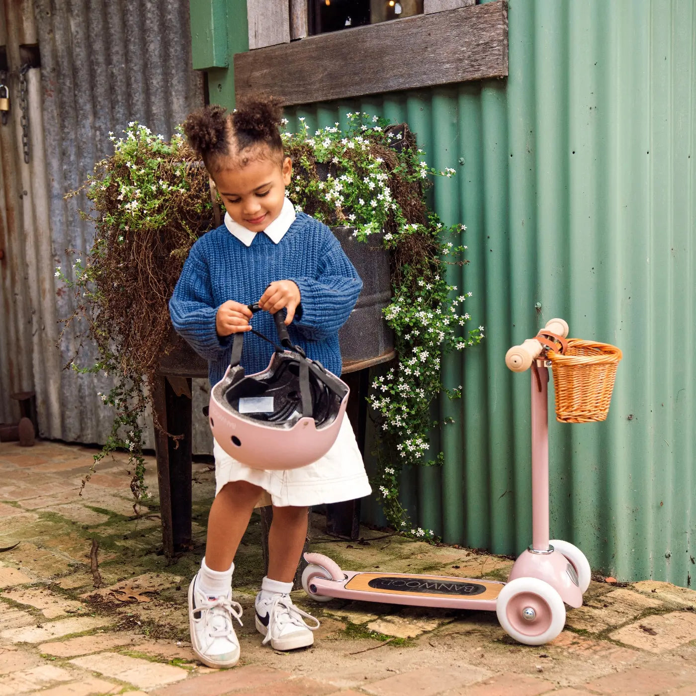 BANWOOD 3-WHEEL SCOOTER VINTAGE - DUSTYPINK