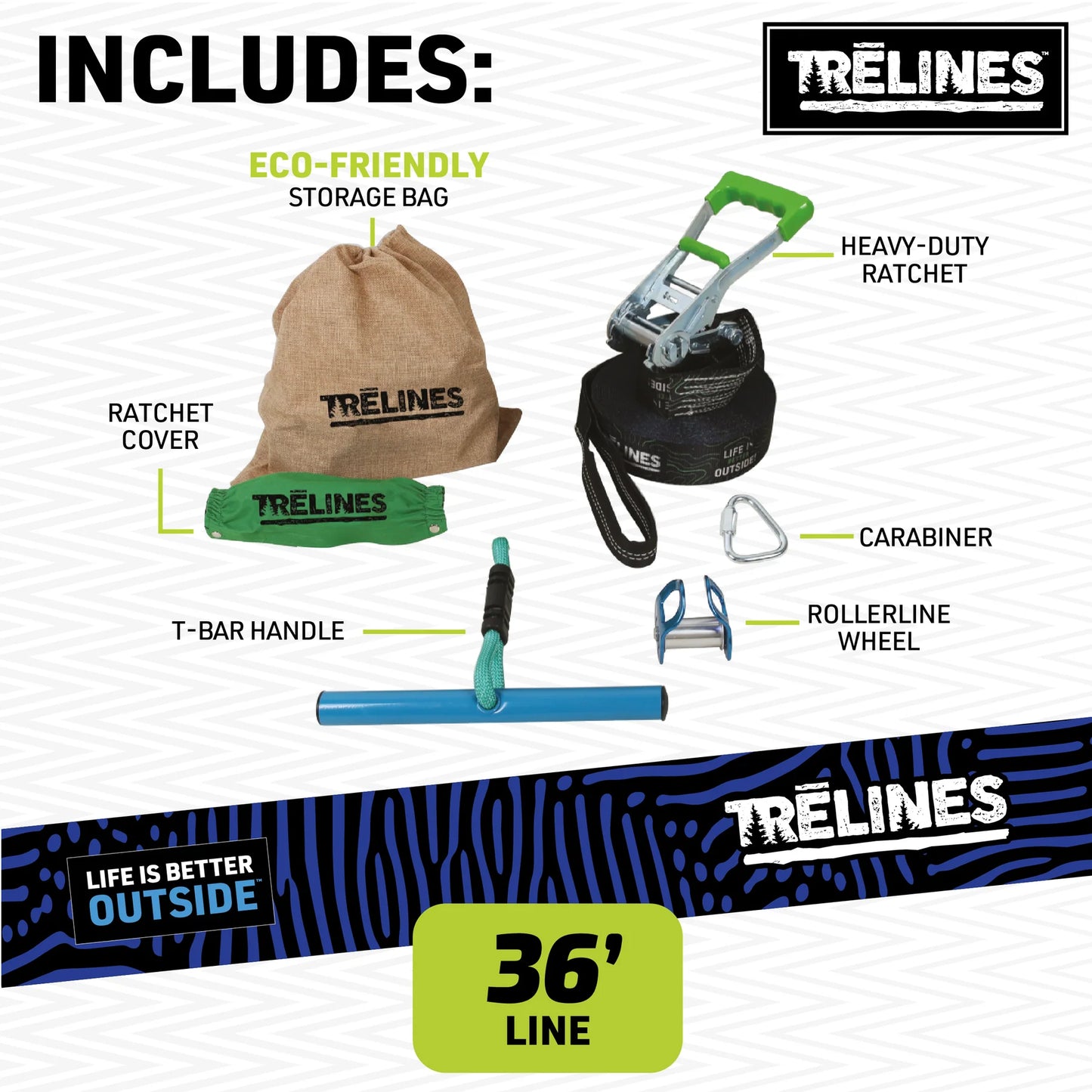 Trēlines Zipline Set