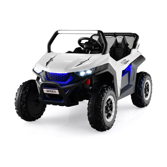 12V Battery Powered Electric Car 2-Seater Kids Ride on UTV-White