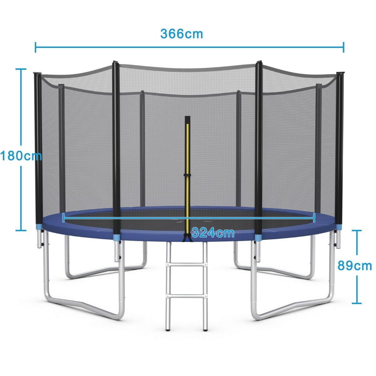 8/10/12FT Replacement Trampoline Mat with Metal V-Hooks-12FT