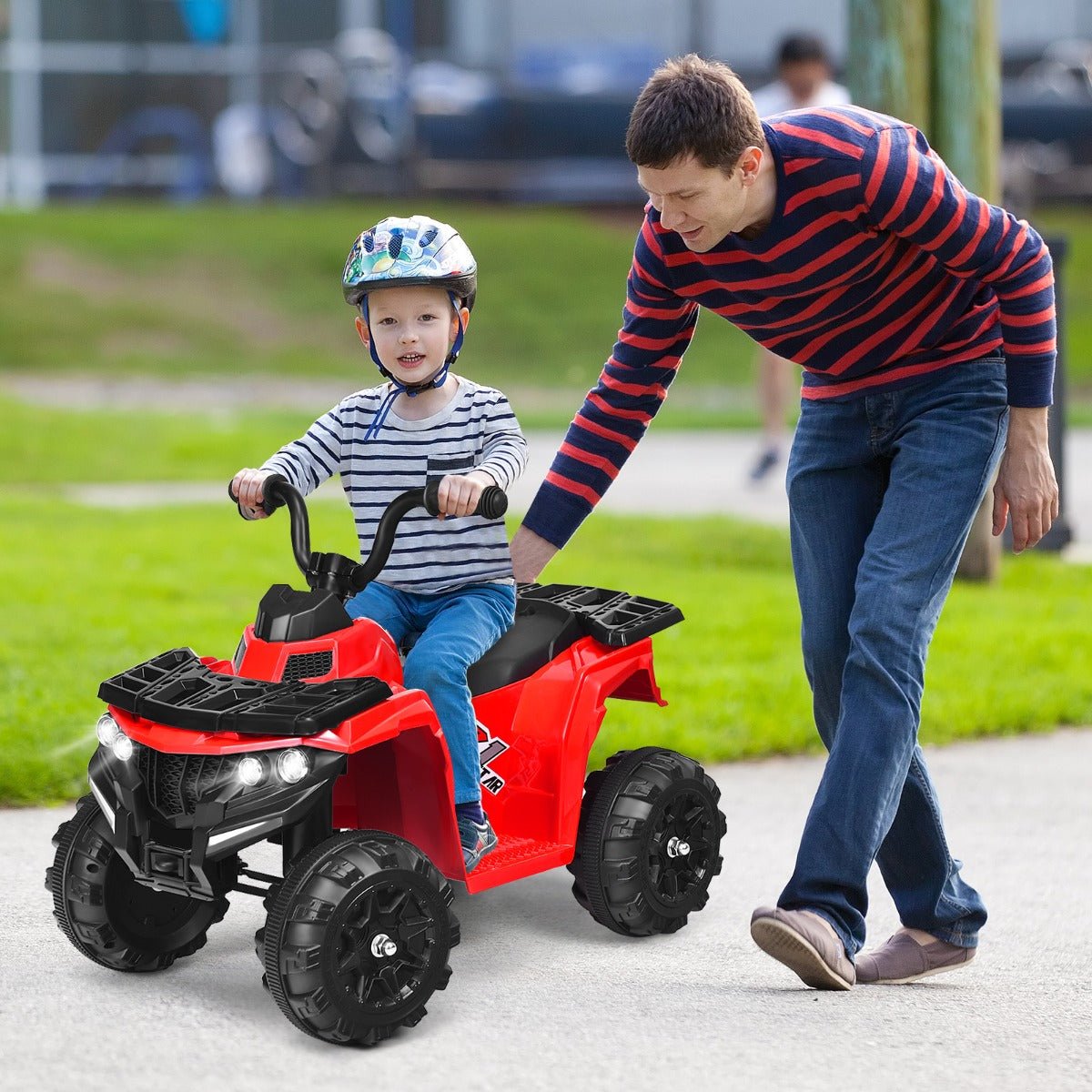 All Terrain Electric Quad Bike for Kids with MP3 and USB-Red