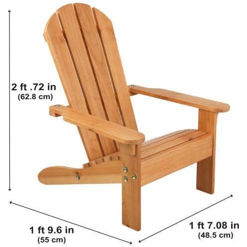 KidKraft Adirondack Chair - Honey dimensions