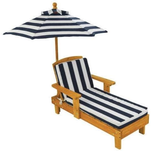 KidKraft Outdoor Chaise with Umbrella left side