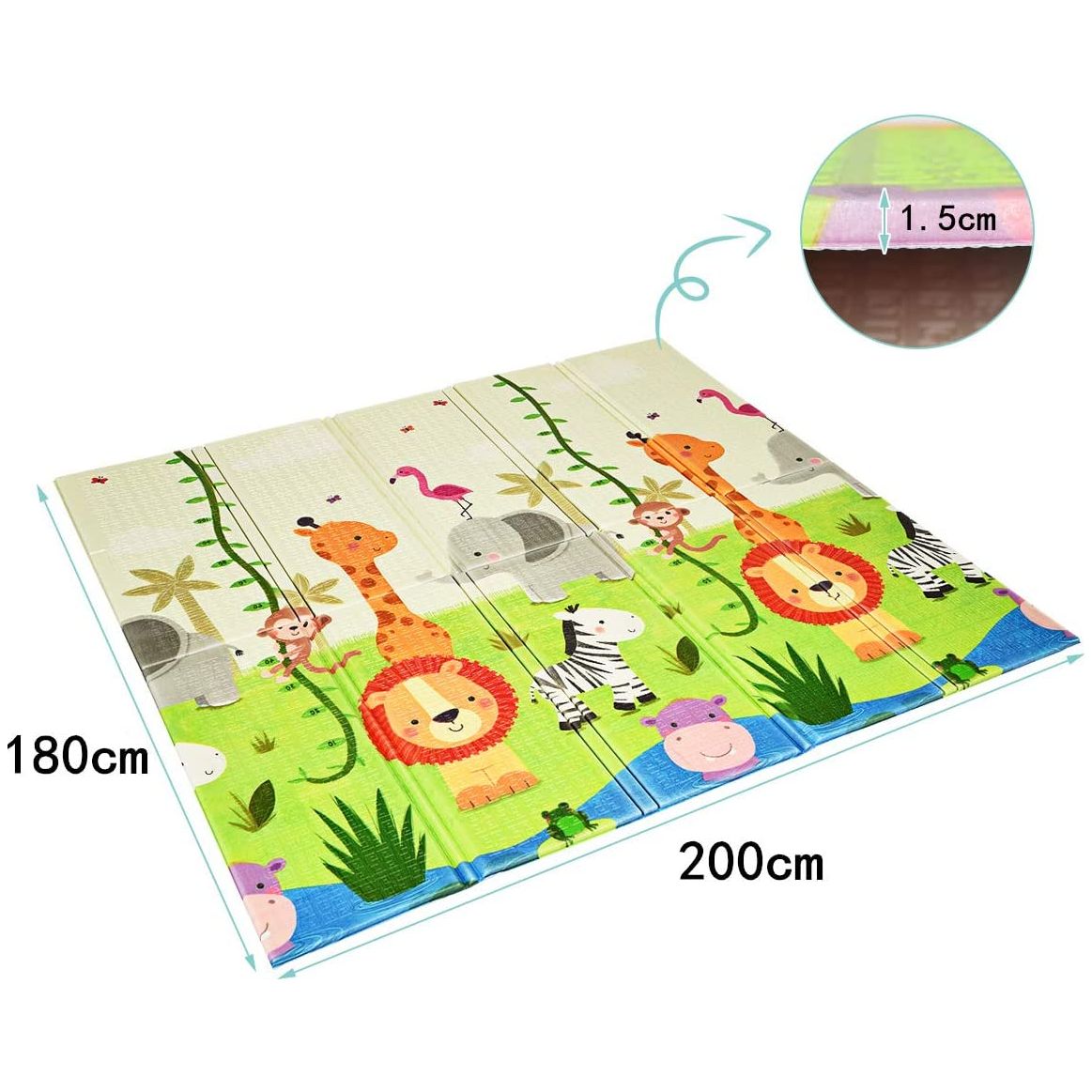 Extra Large Foam Waterproof Play Mat with Carrying Bag